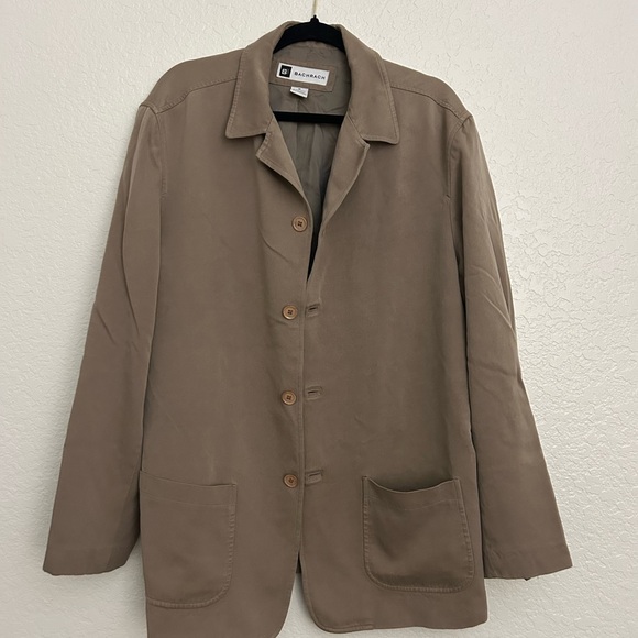 Bachrach Other - 100% SILK Bachrach Men's Brown Lightweight Jacket. Made in Italy.